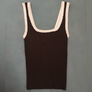 H&M black rib knit tank top